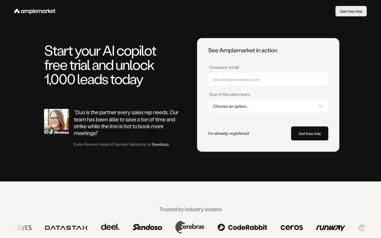 Amplemarket — AI copilot that finds and engages your best prospects